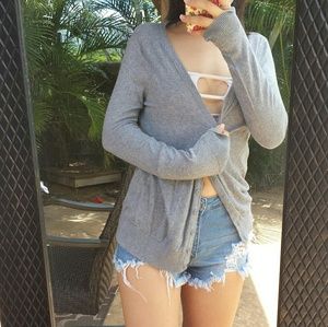 Gray cardigan